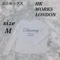 エイチケーワークスロンドン（M）カットソーシャツ 長袖 プリント コットン