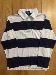 ラルフローレン キッズ ラガーシャツ M 140 150 ボーダー ポニー