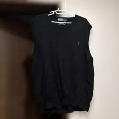 ポロ・ラルフ・ローレン 黒 Vネックベスト