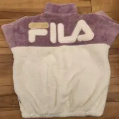 FILA ボアフリースジャケット パープル/ホワイト