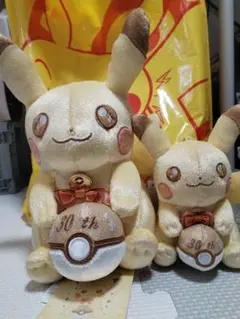 ピカチュウ 30周年記念 ぬいぐるみ2体セット