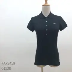 LACOSTE　半袖ポロシャツ　サイズ34　　XS　黒　ワンポイントロゴ　日本製