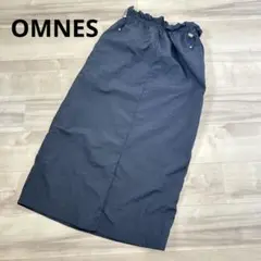 OMNES撥水加工ナイロンドロストギャザースカート　シャカシャカ　ブラック