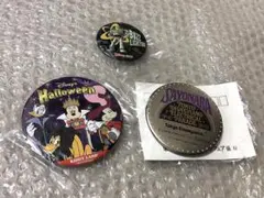 新品 3個 TDL 東京ディズニーランド KIDDY LAND 缶バッジ 昭和