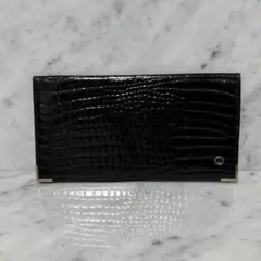 美品 dunhill ダンヒル 長財布 シャイニー 光沢 札入れ ブラック 黒