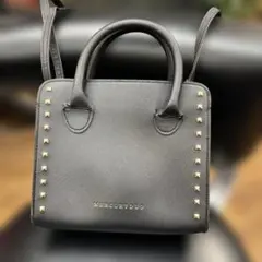 MERCURYDUO スタッズ ハンドバッグ ブラック