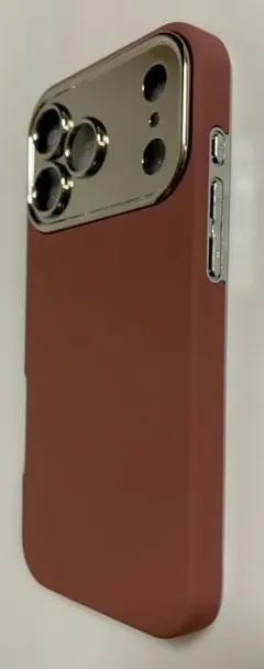 iPhone17 Pro Max ケース(レッドブラウン/あずき色)