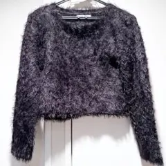 美品 ✩ jouetie クロップド モヘア ニットトップス 黒