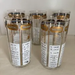 佐々木硝子　ミキシンググラス　レシピグラス　ヴィンテージ￼ グラス　５個セット