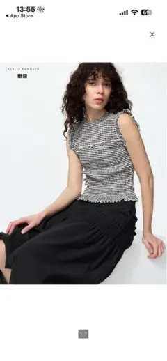 CECILIE BAHNSEN UNIQLO パフスリーブ トップス 黒 M - メルカリ