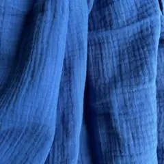 片耳なし ダブルガーゼ生地 ブルー幅135×200cm