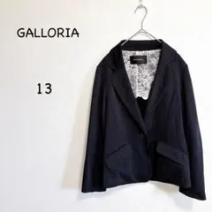 ギャローリア テーラードジャケット 13号 ブラック 大きいサイズ ストレッチ