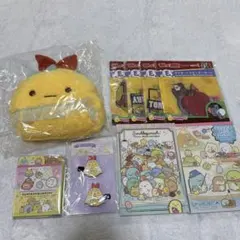 日*4様 すみっコぐらし まとめ売り　えびふらいのしっぽ もこもこフェイスポーチ