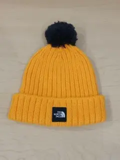 THE NORTH FACE イエローポンポンニット帽