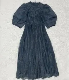 GIRL パーティードレス　お呼ばれドレス　ボリューム袖　ワンピース