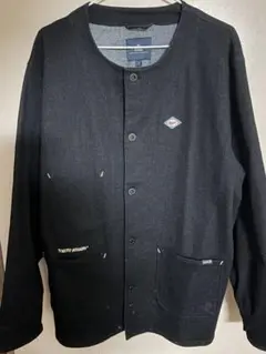 【美品】ロアーク リバイバル ノーカラー ストレッチ デニムジャケット L 黒 美品】ロアーク リバイバル ノーカラー ストレッチ デニムジャケット L