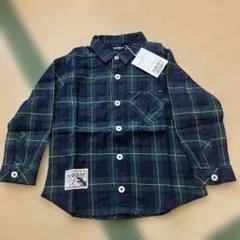 klädskåp チェック柄長袖シャツ 100cm