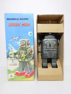 ブリキロボット　MECHANICAL WALKING SPACE MAN 復刻 ブリキロボット MECHANICAL WALKING SPACE MAN 復刻 - メルカリ