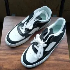 新品 24.5cm レディース スニーカー ホワイト ブラック 厚底 シューズ