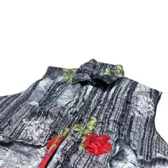 リバーシブル ナイロンベスト ジレ 90s アート ヴィンテージ 古着