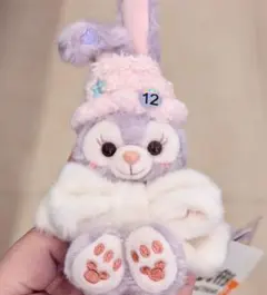 香港ディズニー　ステラルー　ぬいぐるみキーホルダー　冬限定