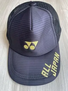 YONEX メッシュキャップ ALL JAPAN ブラック×ゴールド