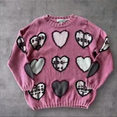 90'svintage PARIS SPORTS CLUBハートクロスニット