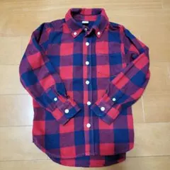 BabyGAP　シャツ チェック ネルシャツ 赤 110