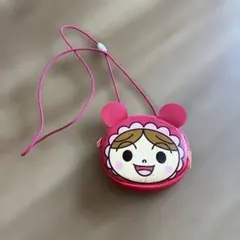 キャラクター顔デザインのポーチ（ピンク）　あかちゃんまん　バック　コインケース