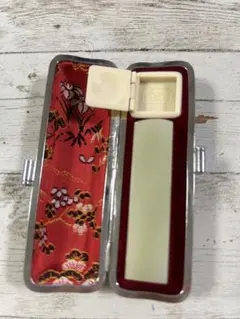 高級天然石印材台北市力行L.C.訪問記念1988年 ヴィンテージ 印鑑ケース付き