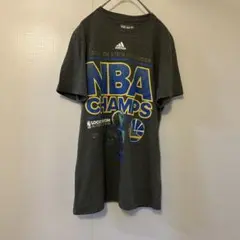 アディダス プリント Tシャツ クルーネック 半袖 S 灰 綿 カジュアル