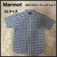 【美品 USED】 MARMOT ボタンダウン チェック シャツ サイズXLのサムネイル