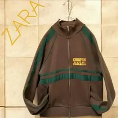 ZARA ジャージ パーカー ジップアップ スウェット ザラ ジャマイカ刺繍