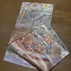 多色花柄刺繍 袋帯