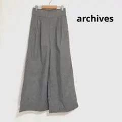 archives アルシーブ　グレンチェックワイドパンツ