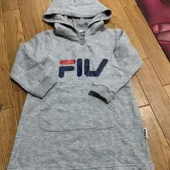 FILA フード付きグレーワンピース 90