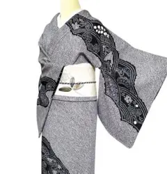 A133愛華 訪問着　袷　総　辻ヶ花　正絹　フォーマル　身丈165cm