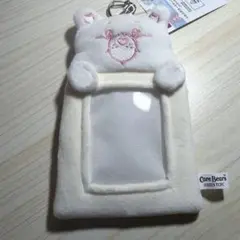 【未使用】ケアベア ぬいぐるみ カードケース パスケース白