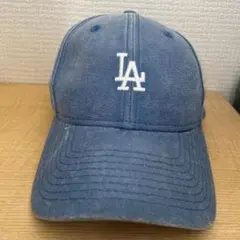 New Era LAロゴ 9TWENTYベースボールキャップ 青 デニム