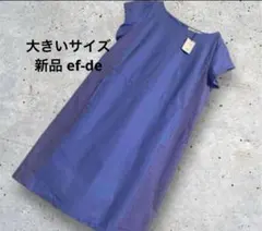 大きいサイズ！新品！ef-de レース切り替え　ワンピースのサムネイル