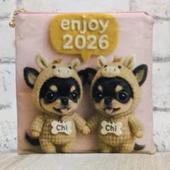 【マチャ抹茶様ご確認用】❤フラットポーチ❤小物ポーチ❤チワワ