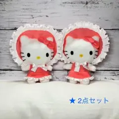 ハローキティ☘️キティ　カラフルボンネット マスコット　キャラクターグッズ