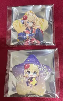 巡音ルカ　トレーディング星型缶バッジ　七夕ver.　等身ver.　65個セット 初音ミク 星型缶バッジ 七夕 巡音ルカ 2個セット イコモチ むーらん