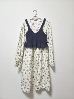 プティマイン　花柄ビスチェワンピース