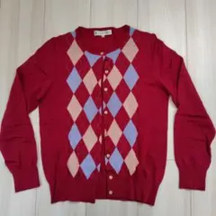 【組曲】 カーディガン アーガイル柄 セット売り