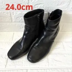 ❤️美品❤️ABC SELECT ショートブーツブーツ　ブラック　24.0cmのサムネイル