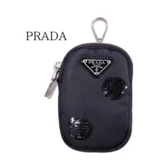 PRADA プラダ 三角ロゴミニ ポーチブラックナイロン - メルカリ