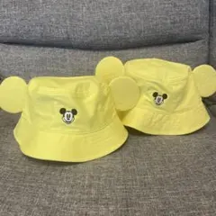 【2点セット】ディズニー ミッキー ハット 帽子 ファンキャップ イエロー