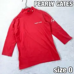 【PEARLY GATES】ゴルフ モックネックシャツ ロゴプリント S相当
