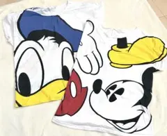 ミッキーマウス ドナルドダック Tシャツ 2枚セット